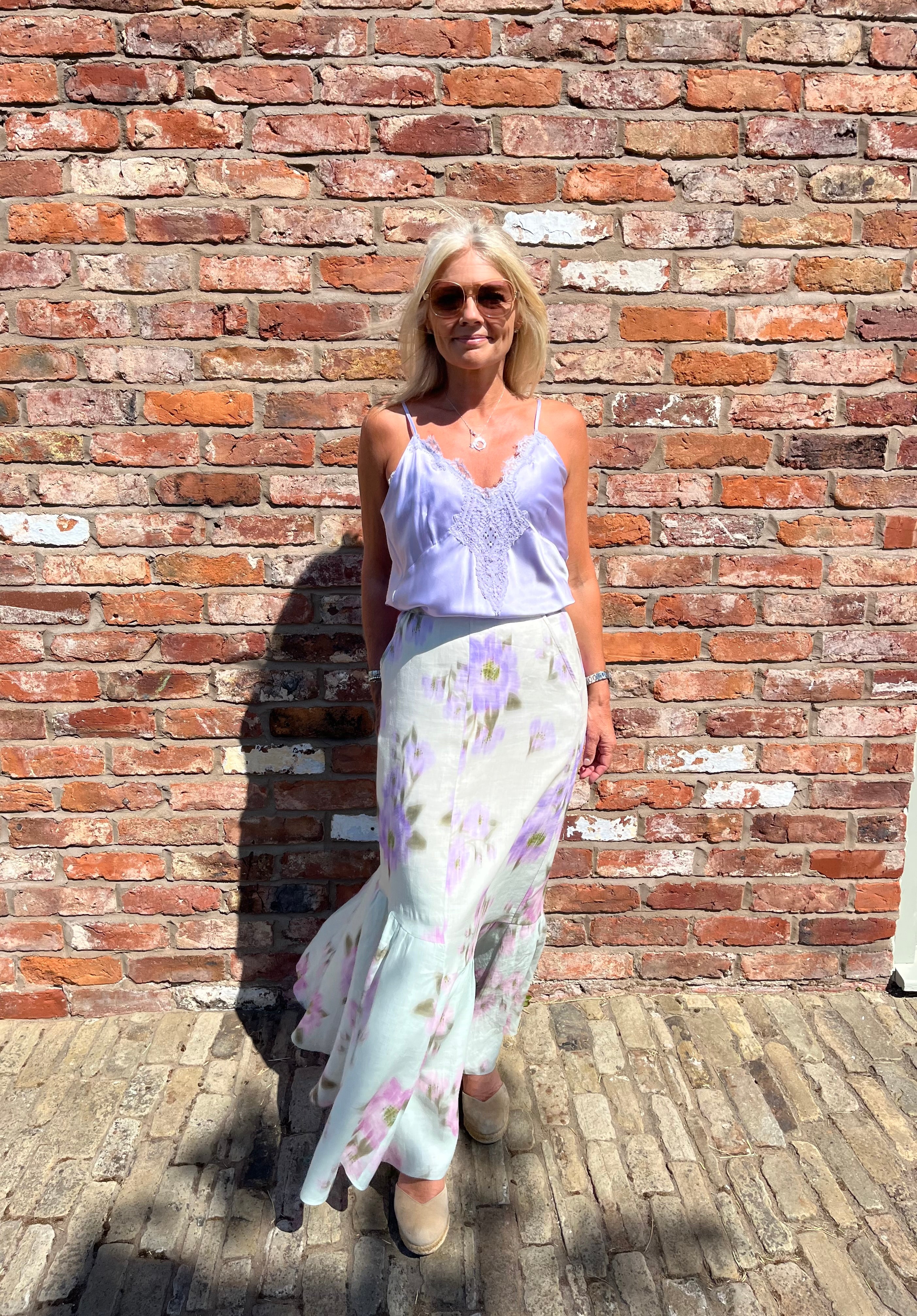 Shiny Ease Lilac Camisole