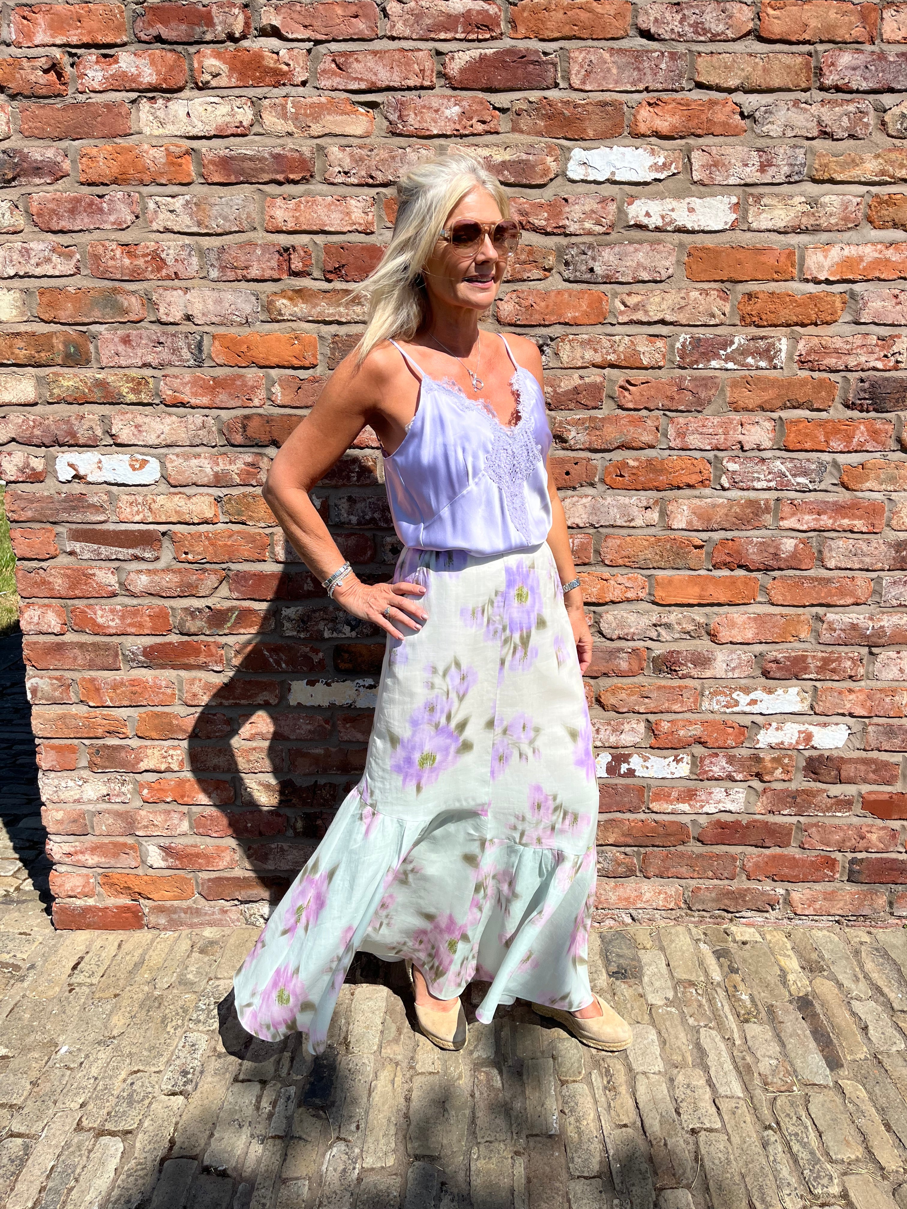 Shiny Ease Lilac Camisole