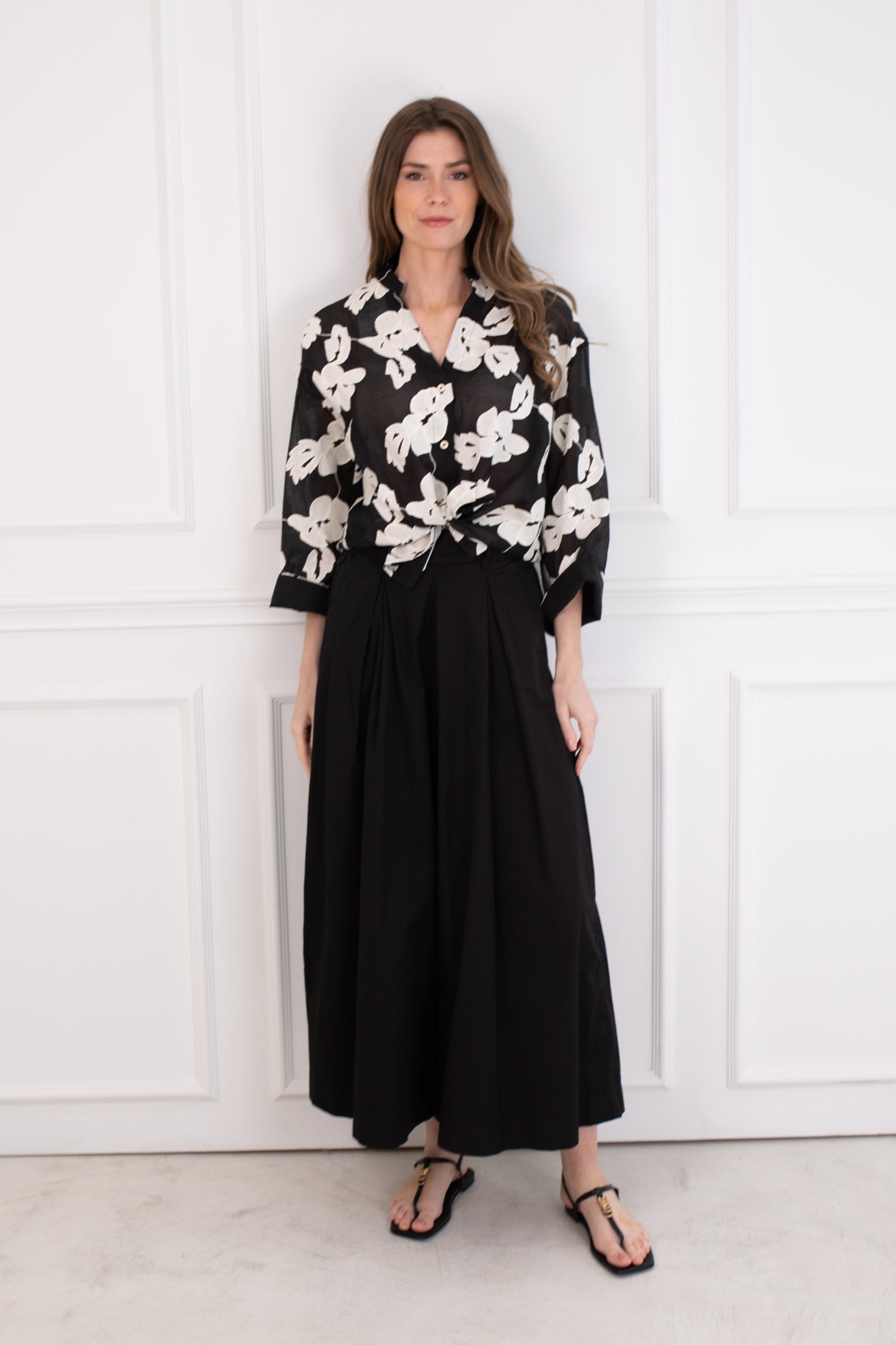 Black Fleur Culottes