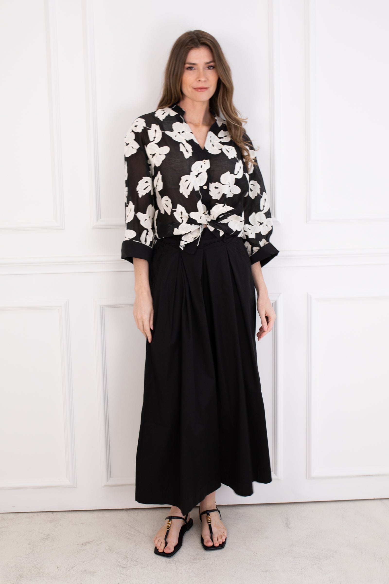 Black Fleur Culottes
