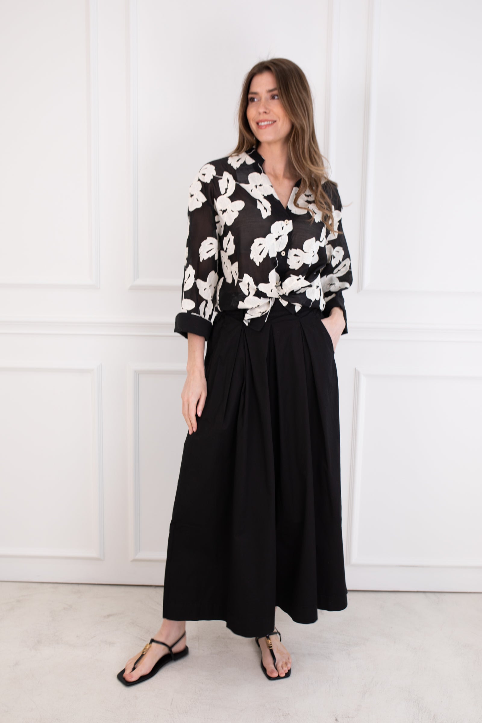 Black Fleur Culottes