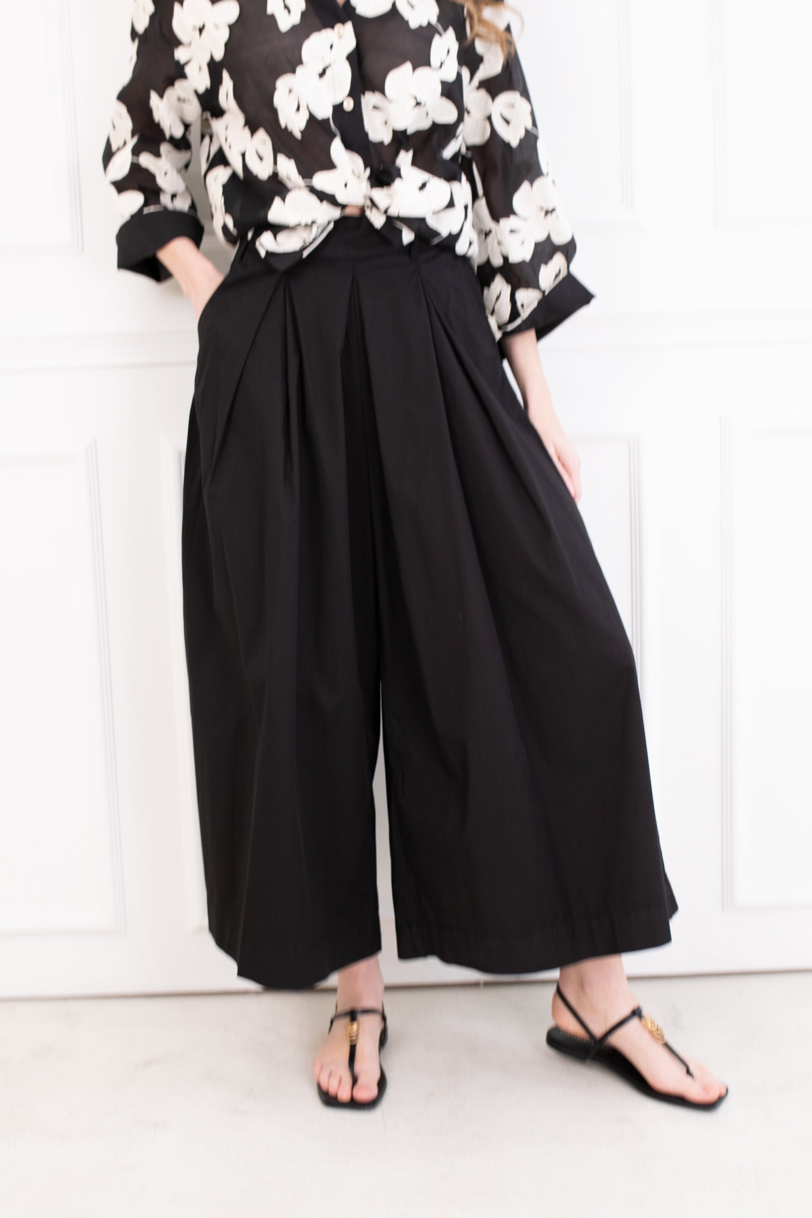 Black Fleur Culottes