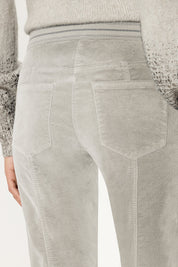 Edgy Contrasts Skinny Velvet Trousers