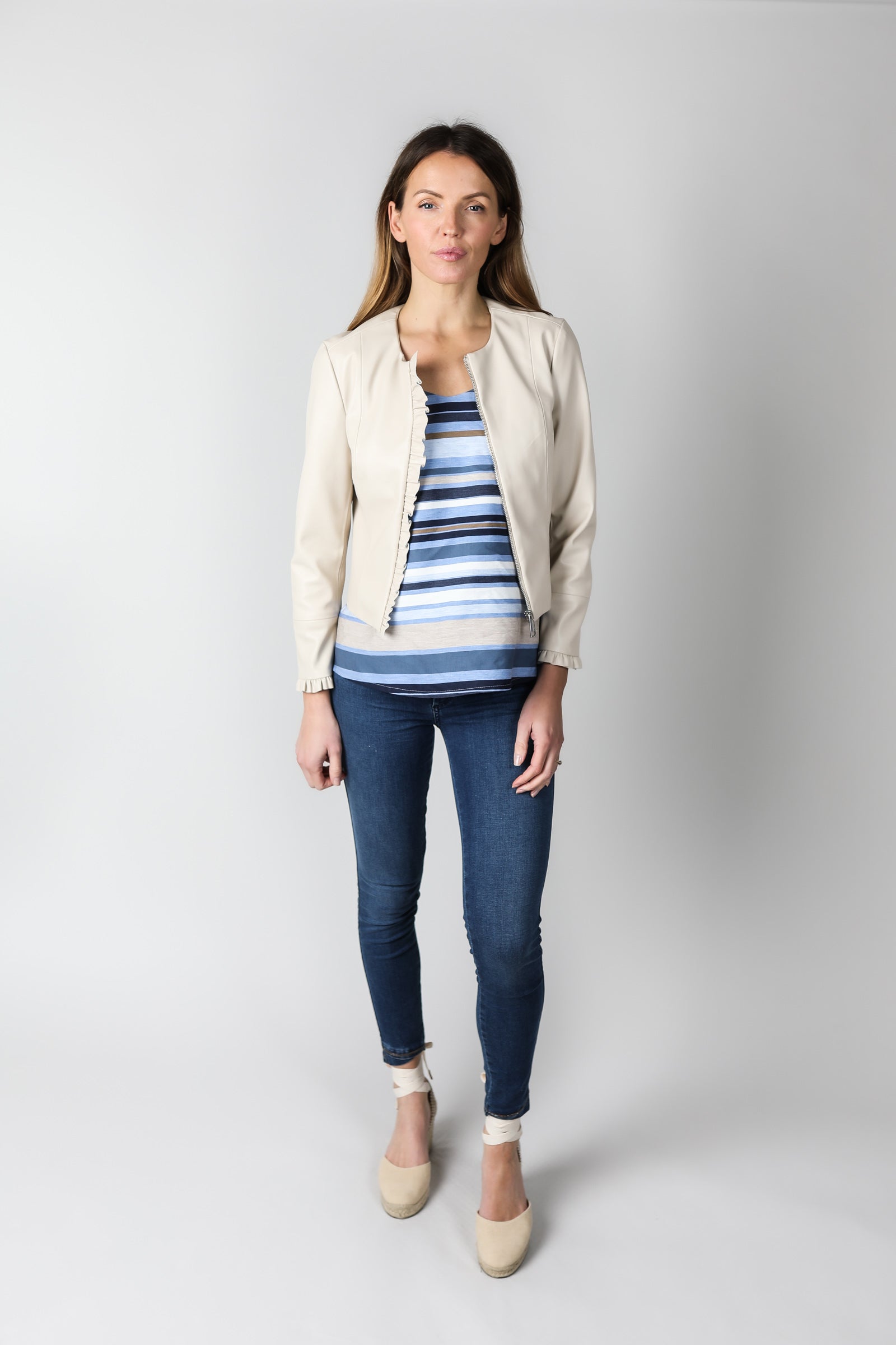 Blue Striped Vest Top