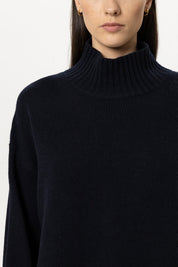 Luisa Cerano Crown Navy Turtleneck