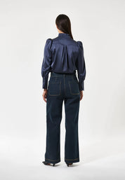 Navy Edge Blouse