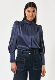 Navy Edge Blouse