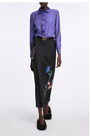 Scarlet Silk Blouse