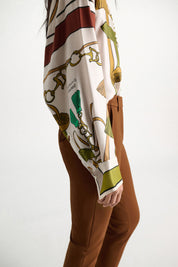 Sandown Blouse Brown