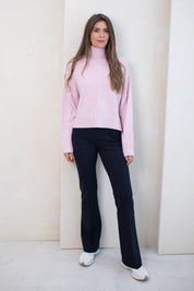 Reese Pink Cashmere Turtleneck