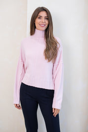 Reese Pink Cashmere Turtleneck