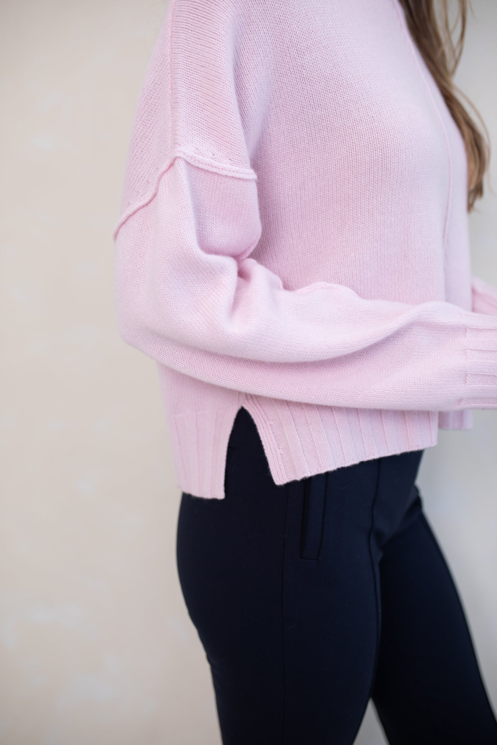 Reese Pink Cashmere Turtleneck