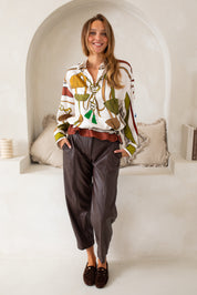 Sandown Blouse Brown
