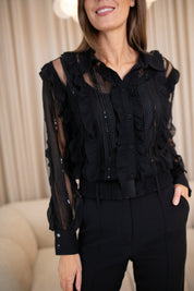 Armagh Sheer Ruffle Blouse