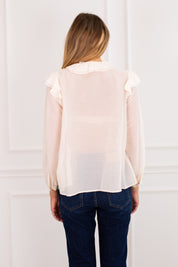 Ivory Ruffle Blouse