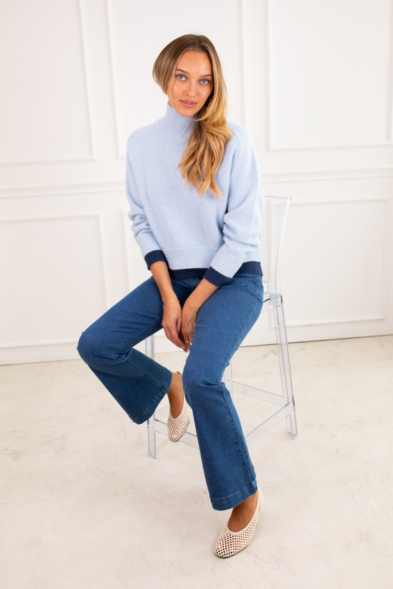 Mackie Blue Turtleneck