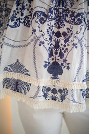 Victoria Blue Lacey Blouse