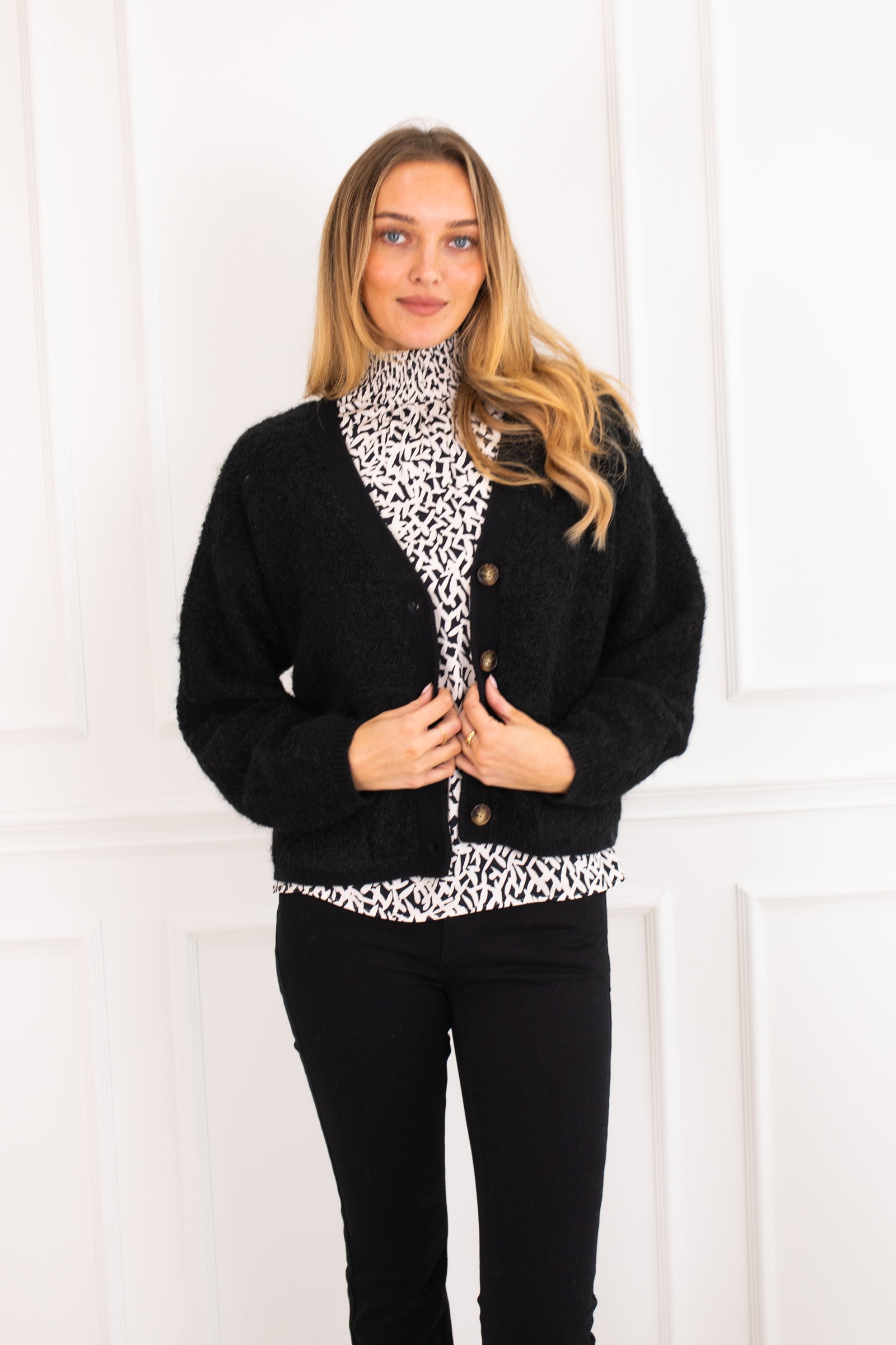 Rake Black Cardigan