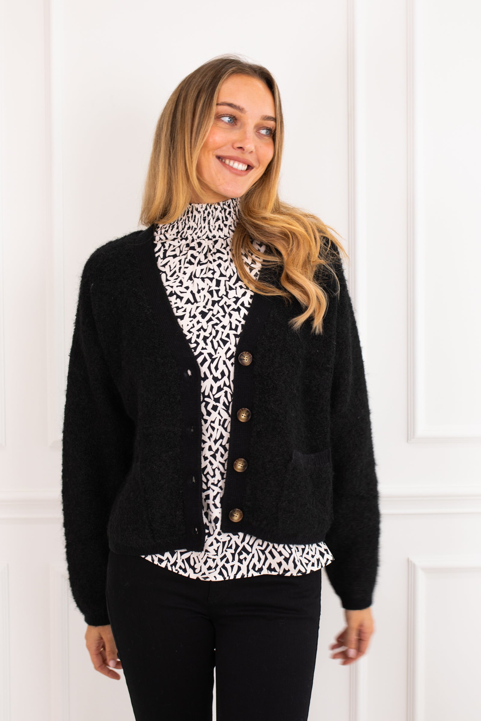 Rake Black Cardigan