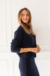 Malpas Navy Sweater