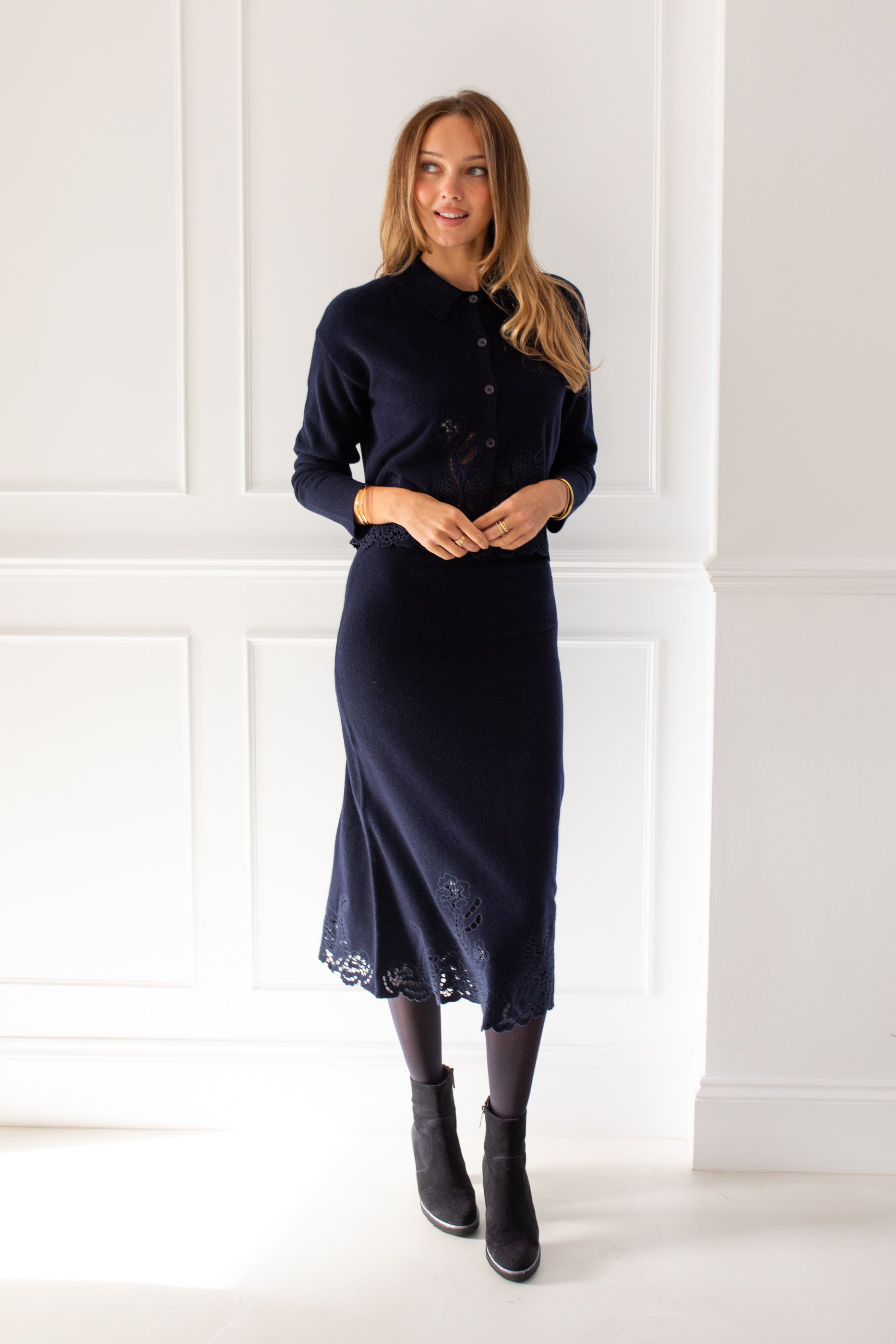 Sidcup Navy Skirt