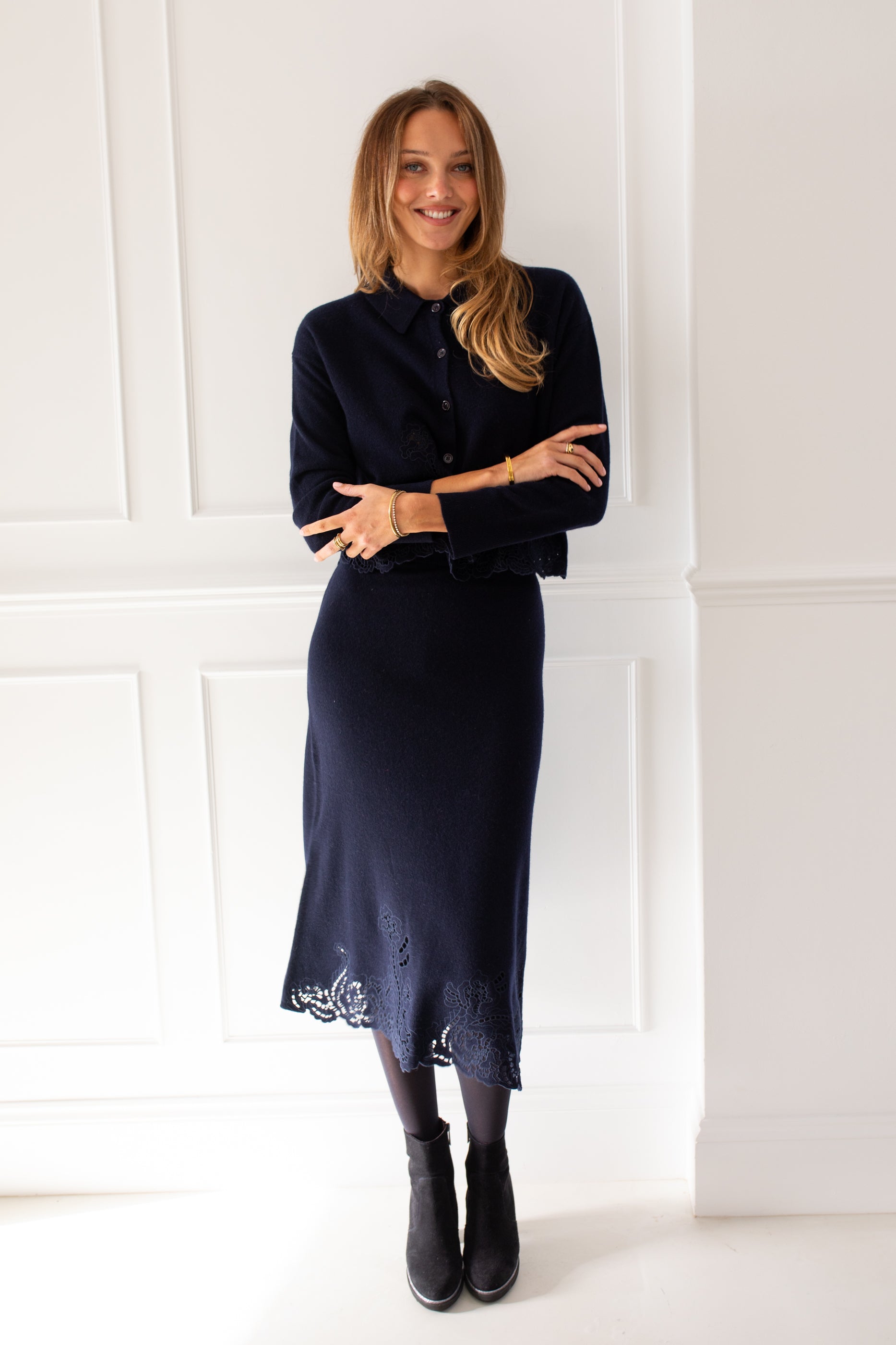 Sidcup Navy Skirt