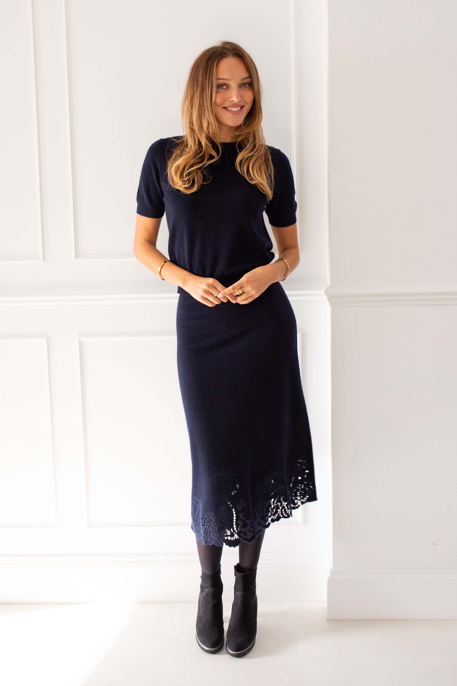 Shotts Navy Knit