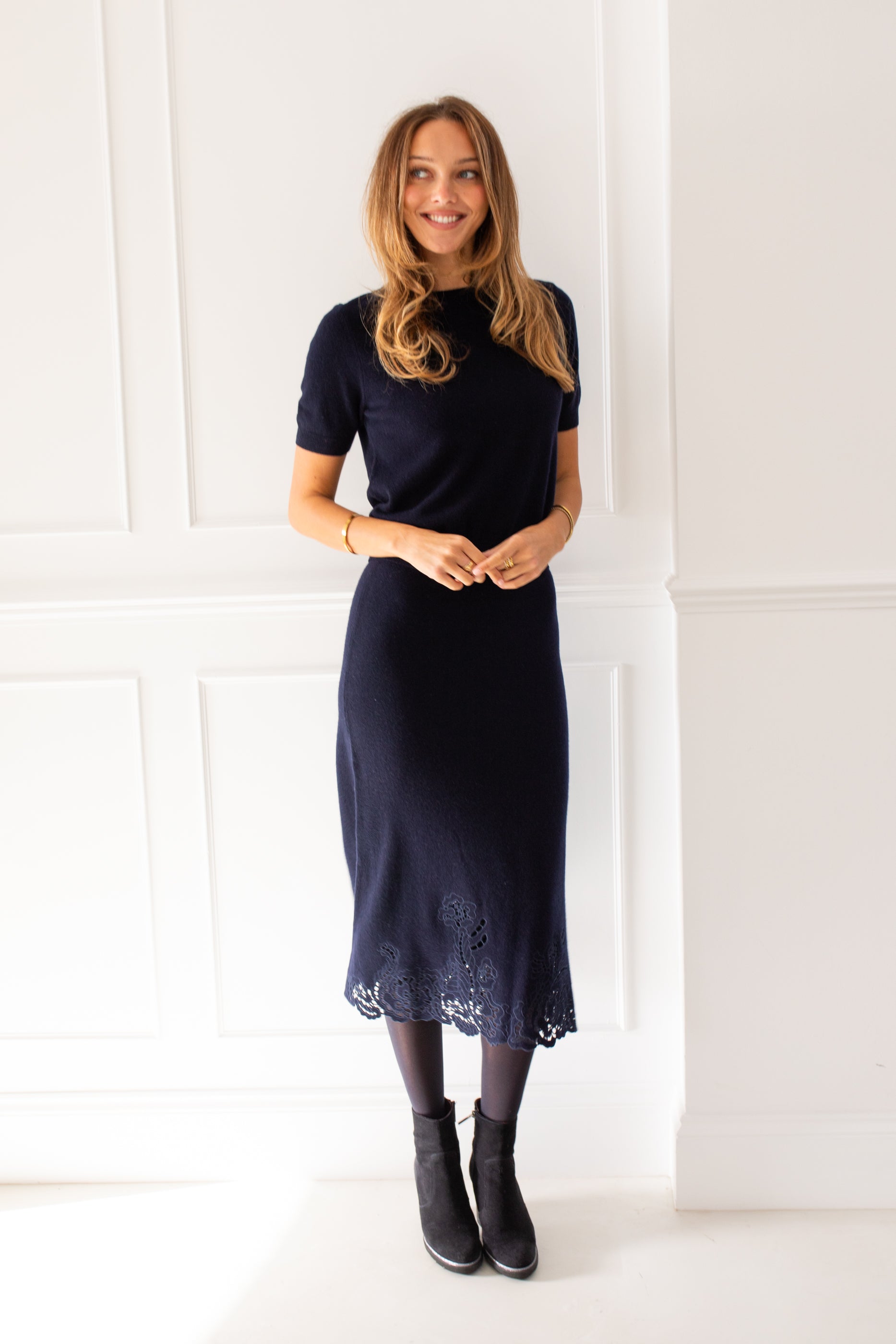 Shotts Navy Knit