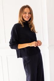 Luisa Cerano Crown Navy Turtleneck