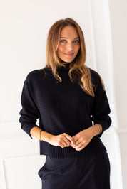 Luisa Cerano Crown Navy Turtleneck