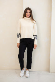 Tatiana Fairisle Sleeve Sweater