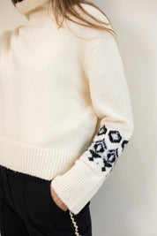 Tatiana Fairisle Sleeve Sweater