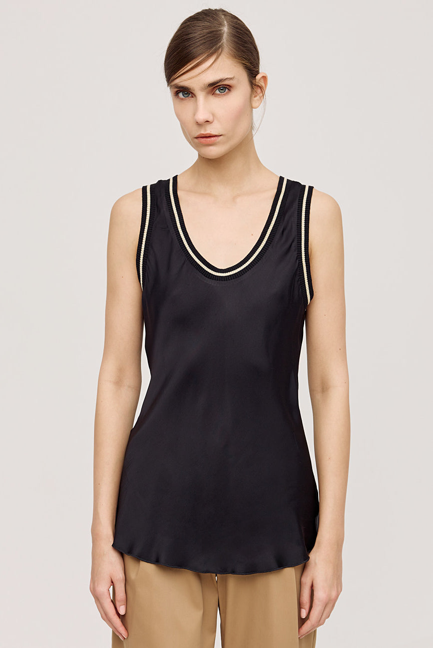 Alba Sleeveless Top - Black