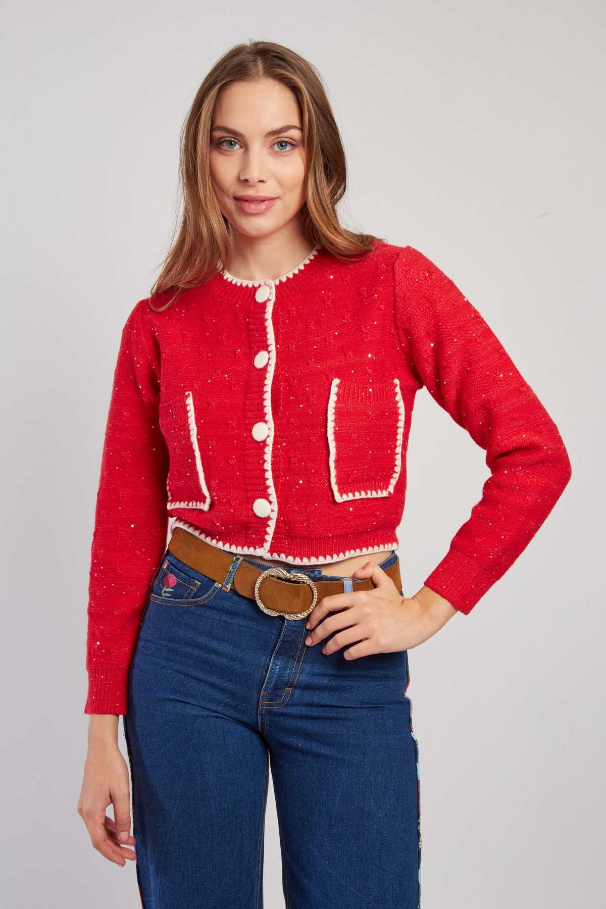 Dalaba Cardigan Red