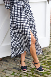 Wren Black & White Check Dress