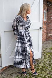 Wren Black & White Check Dress