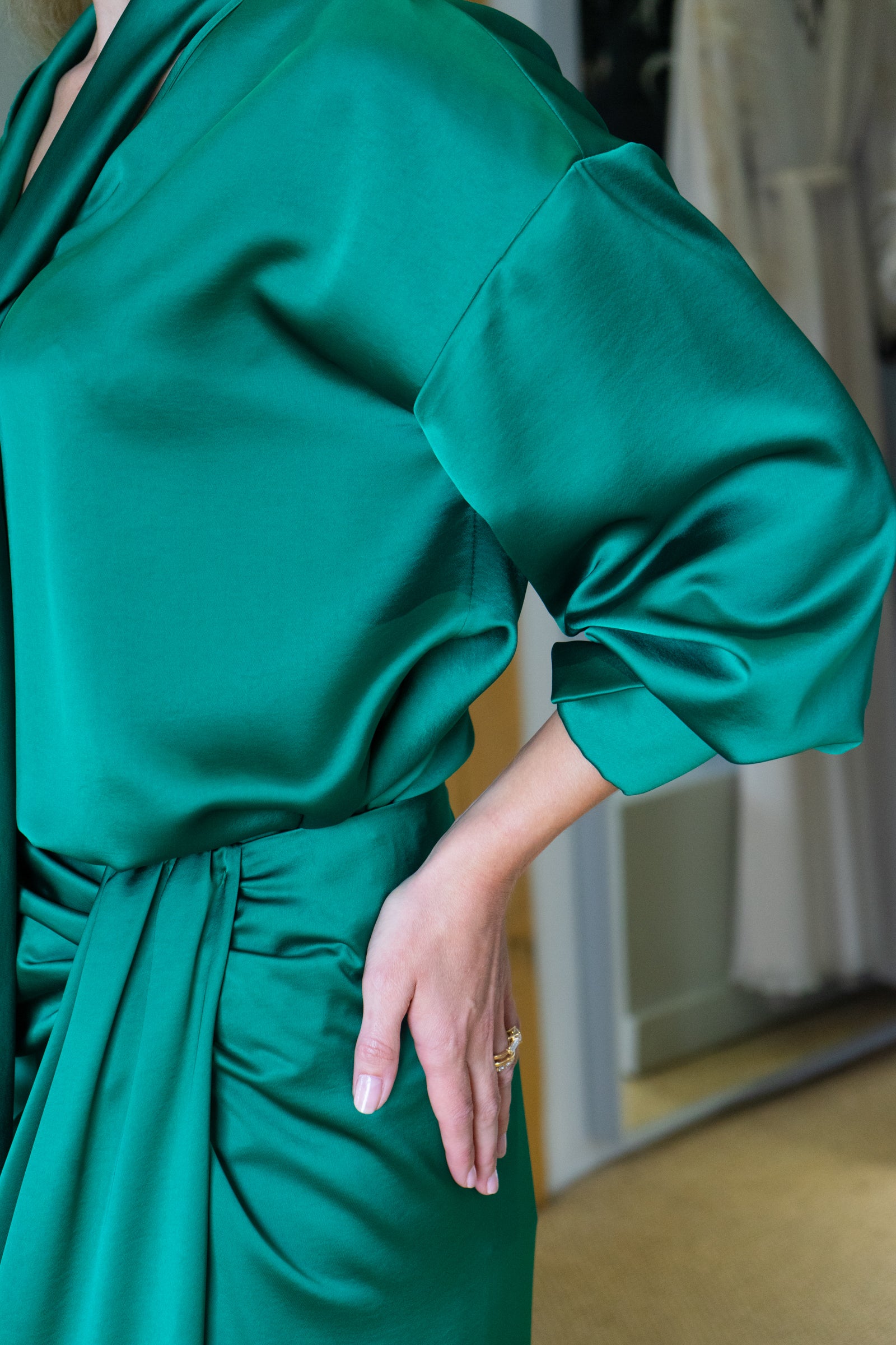 Emerald Drape Skirt