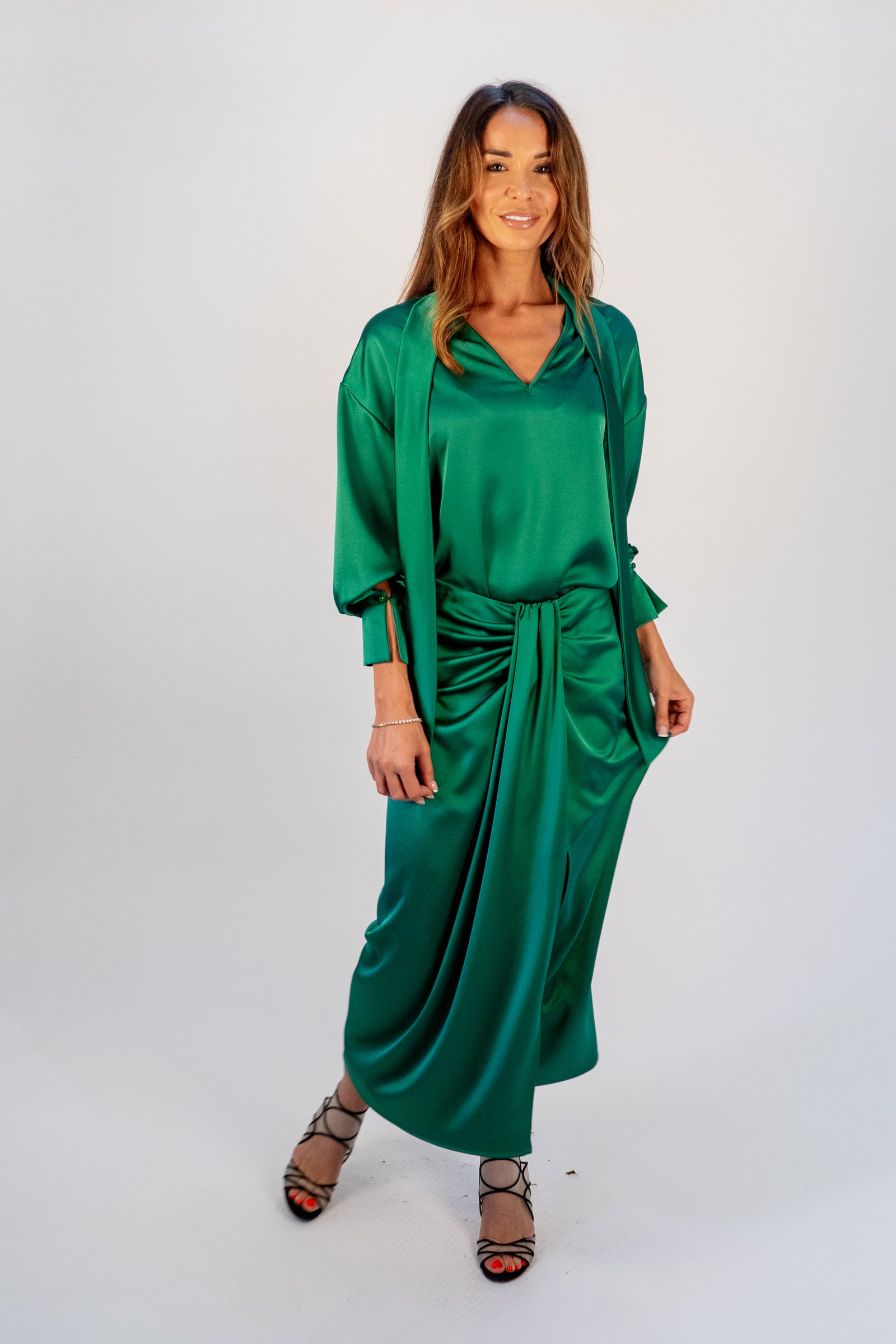 Emerald Drape Skirt