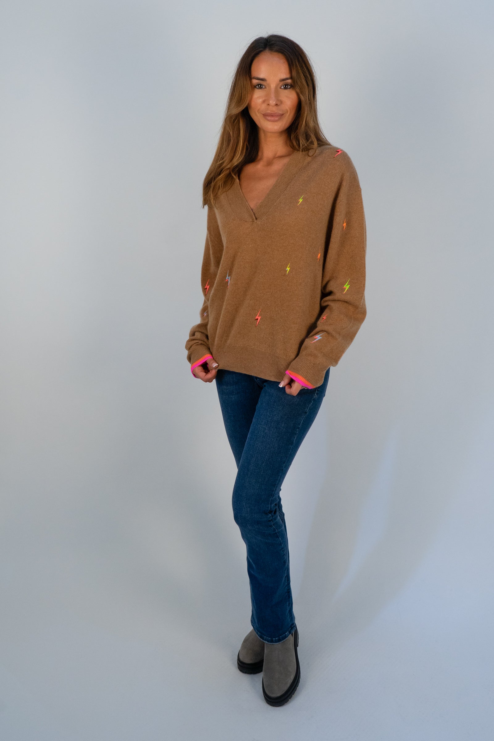 Bolt V Neck Sweater