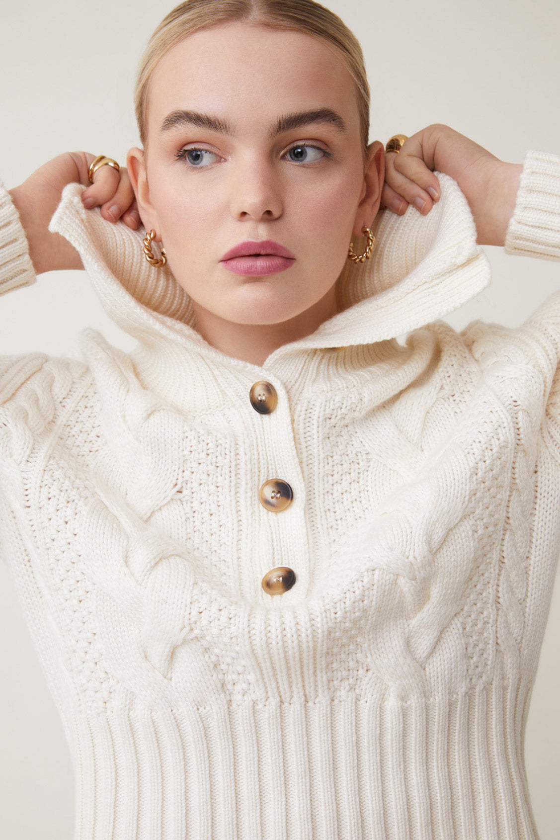 Plagne Cream Sweater