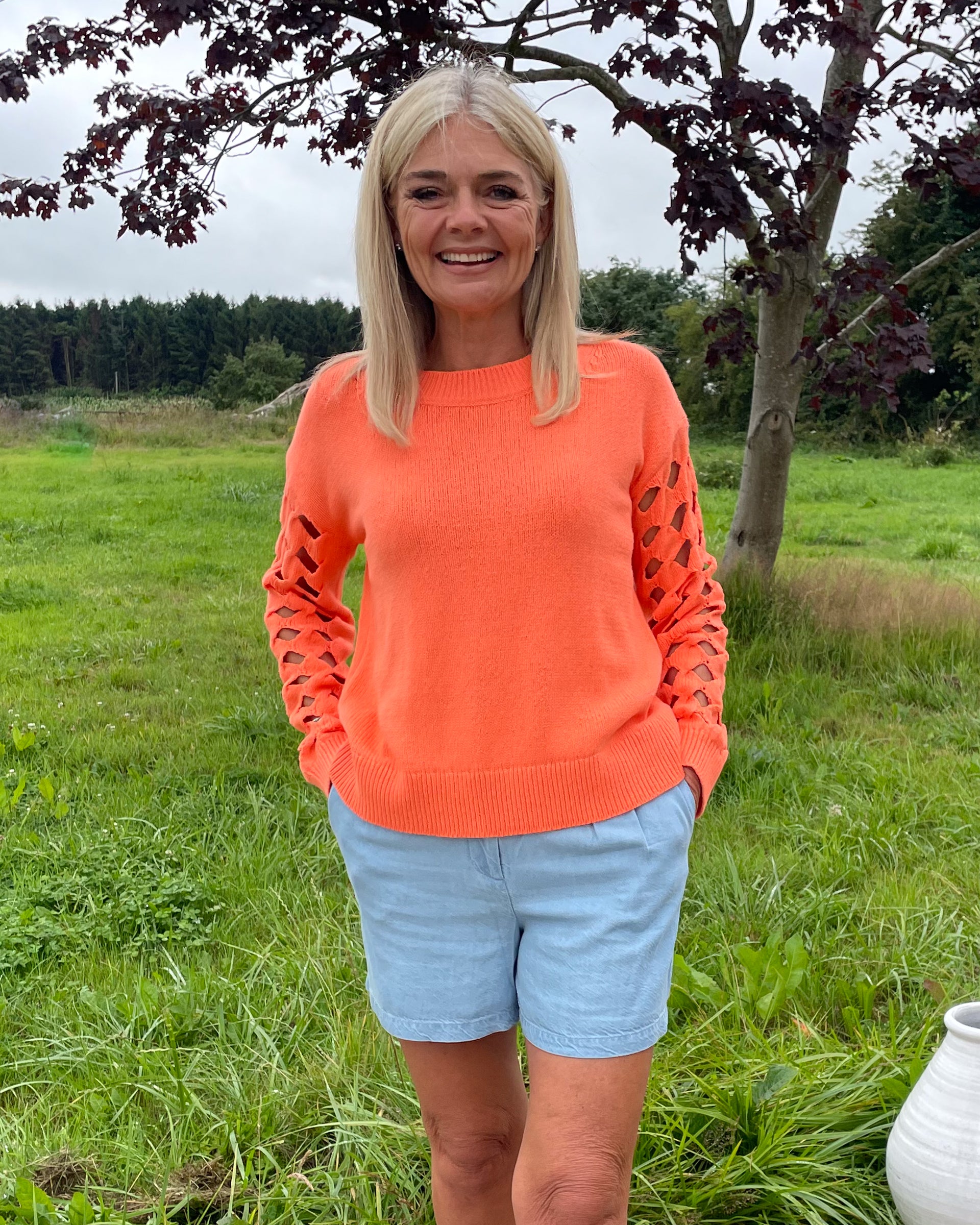 Tristan Orange Knit
