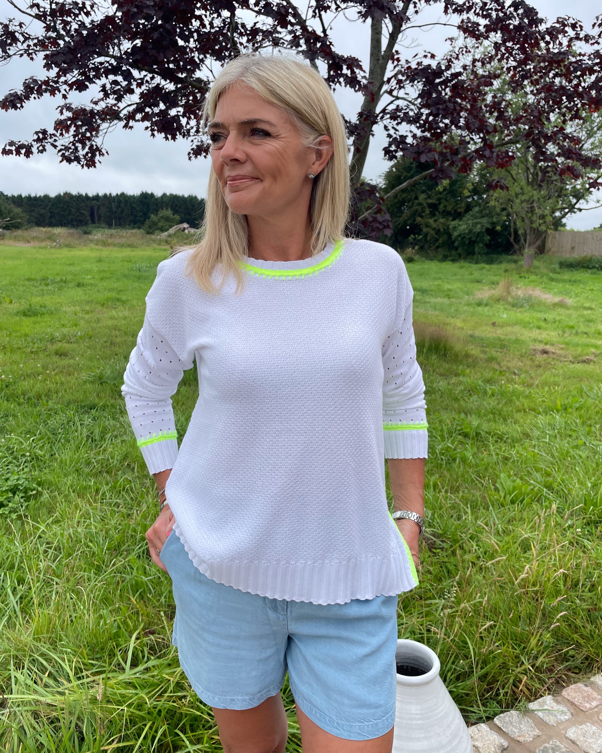 Tyler White Knit