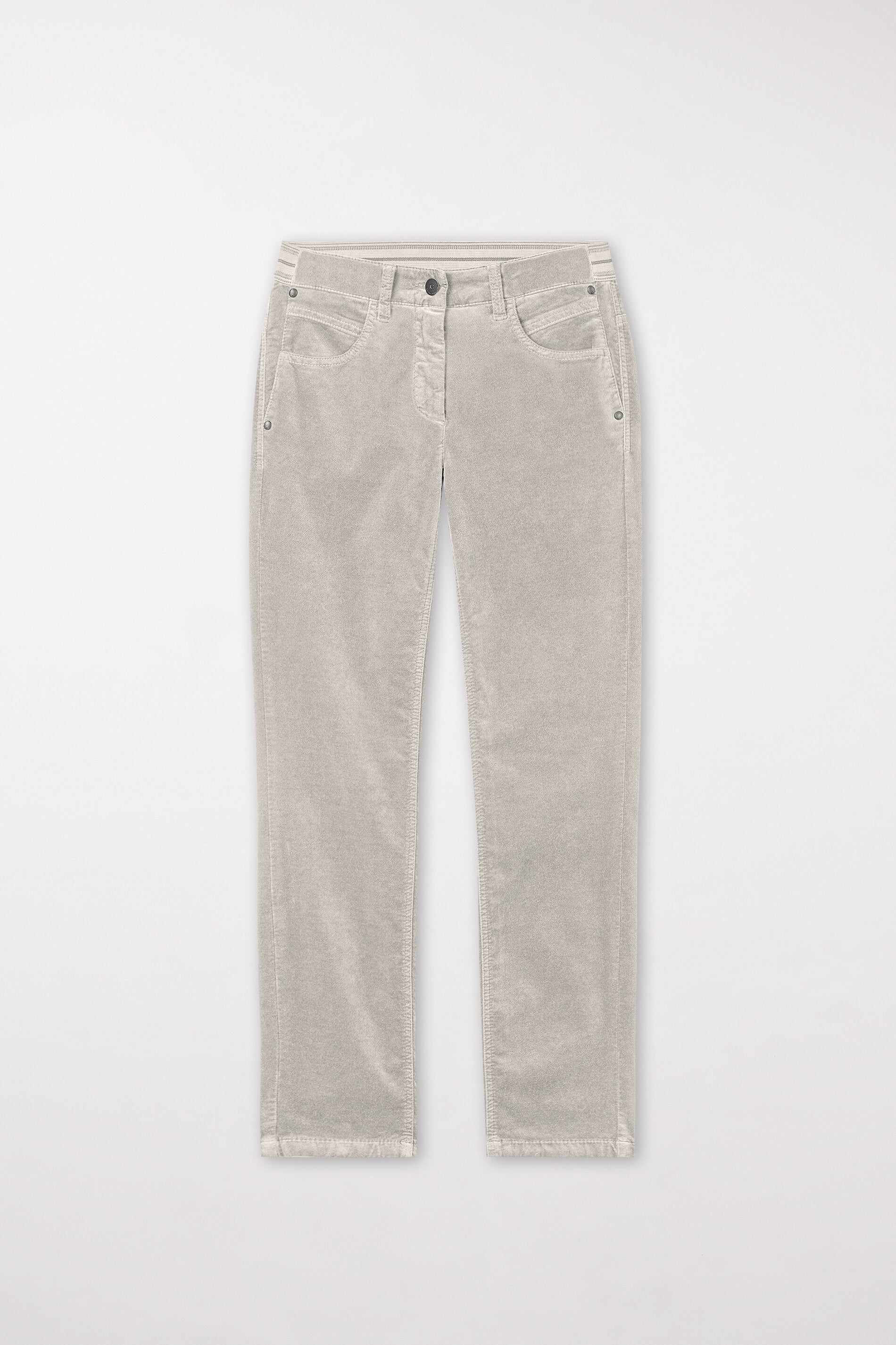 Edgy Contrasts Skinny Velvet Trousers