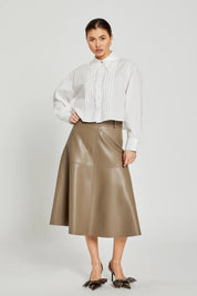 Basel Leather Skirt