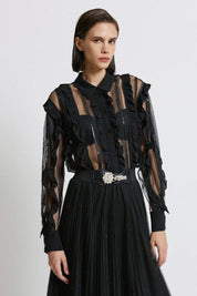 Armagh Sheer Ruffle Blouse