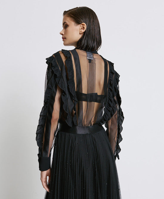 Armagh Sheer Ruffle Blouse