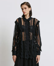 Armagh Sheer Ruffle Blouse