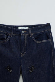 Sam Straight Embellished Jeans