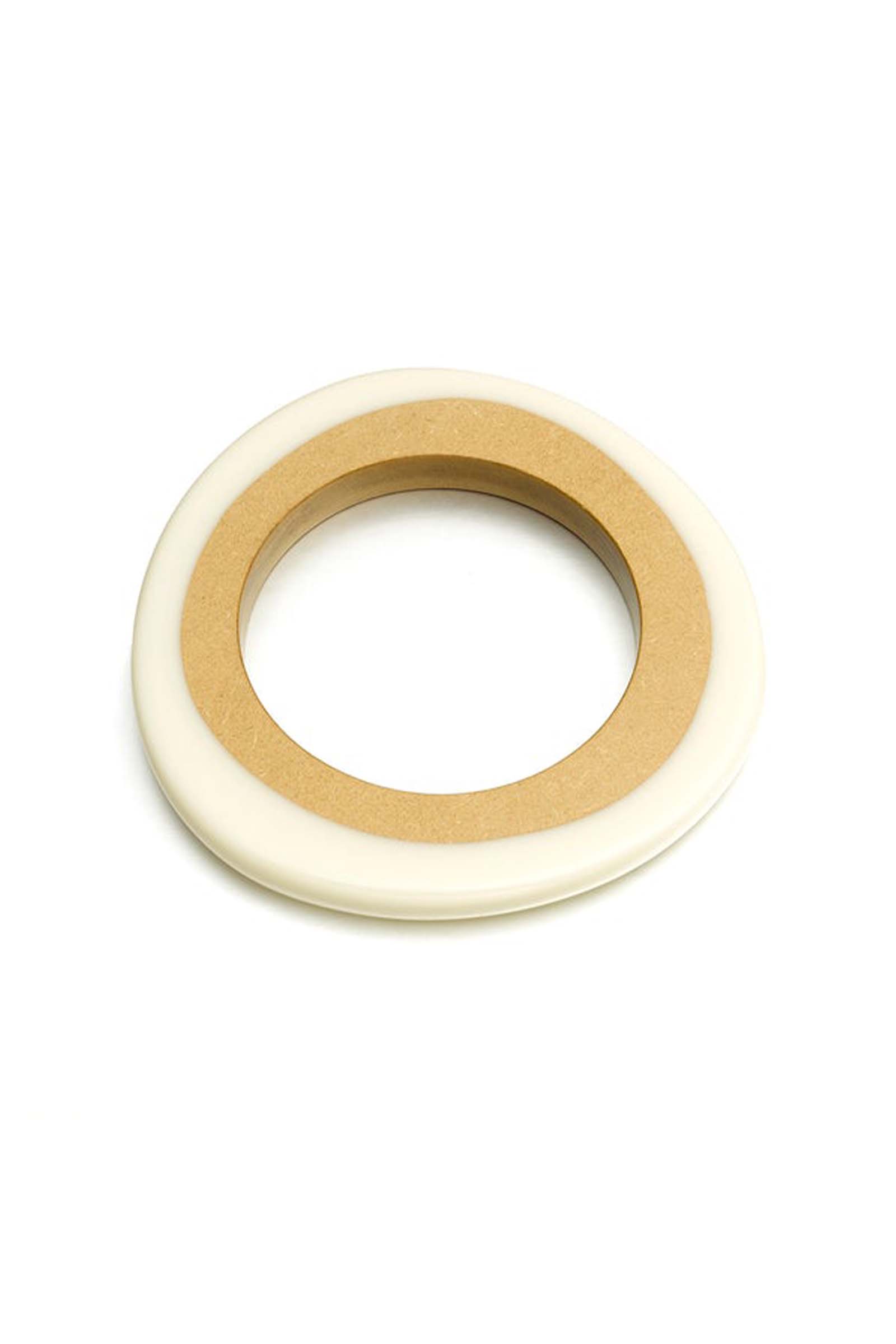 Ivory & Tan Wood Bangle