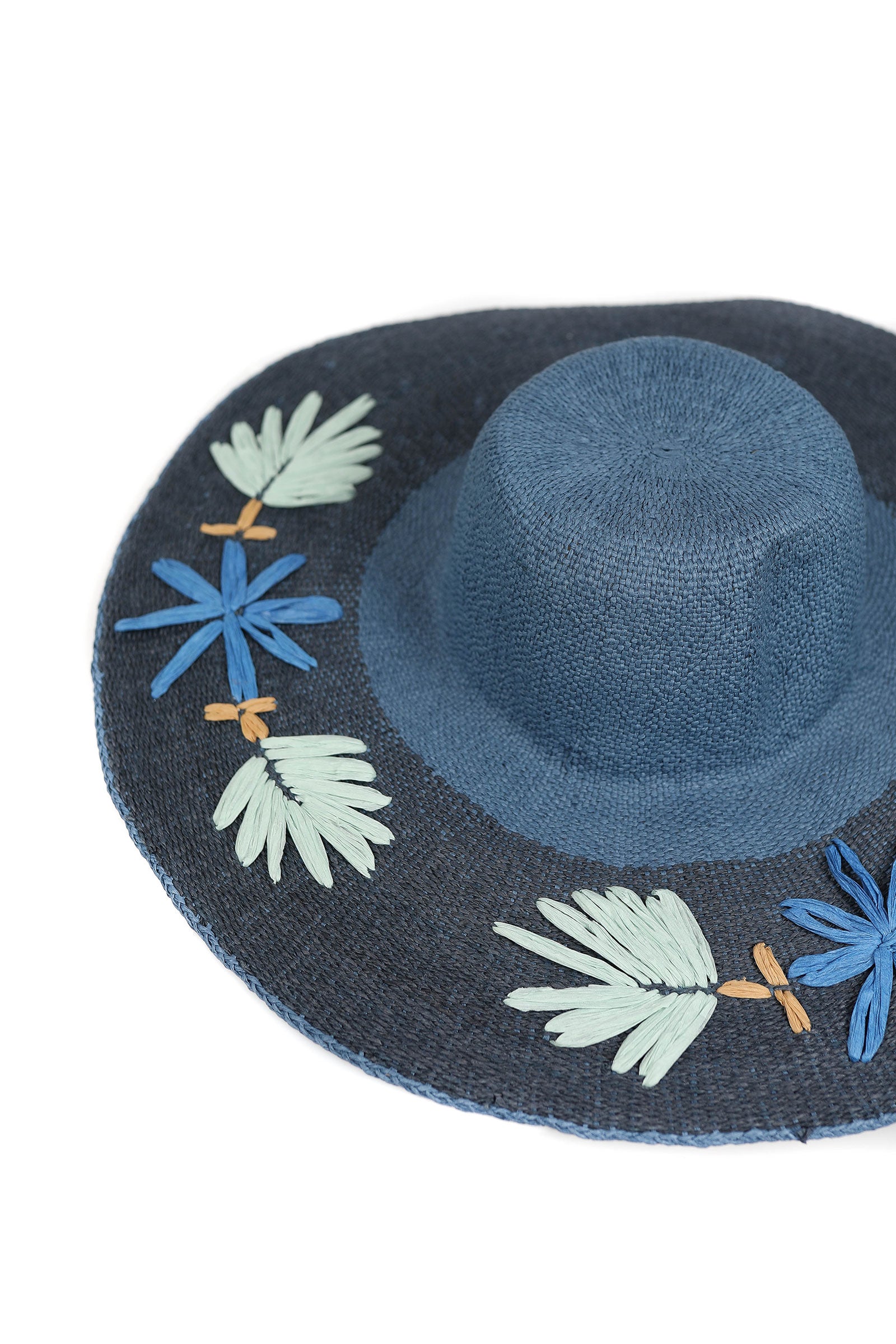 Blue Straw Sunhat